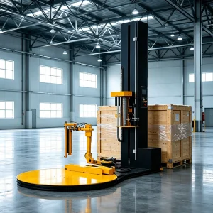 Electrically Intelligent Vertical Automatic Turntable Pre-Stretch Wrapping Machine Pallet Wrapper Machine