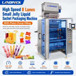Automatic Multi Lane Liquid Jelly Sachet Stick Pack Filling Packaging Packing Machine