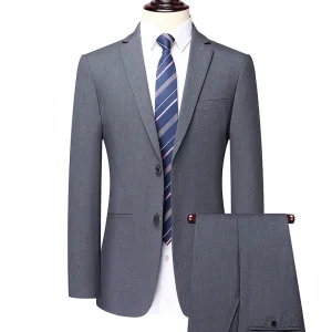 Men's Formal Office Two Piece Set