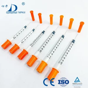 29g/30g/31g 0.5 Ml/1ml Disposable Safety Insulin Syringe