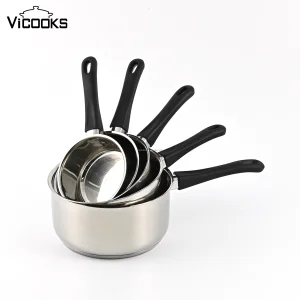 5PCS Stainless Steel Saucepan Set