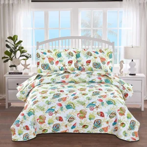 3-Piece Colorful Seashell Lightweight Bedding Set