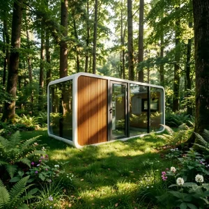 Cabana de Maçã de Luxo Glamping Modular Casa Tiny Prefabricada