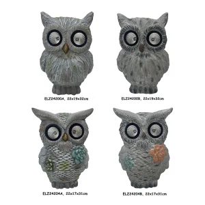 Solar Owl Statue Garden Decoration