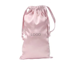 Pink Satin Gift Bag Packaging Jewelry Pouch