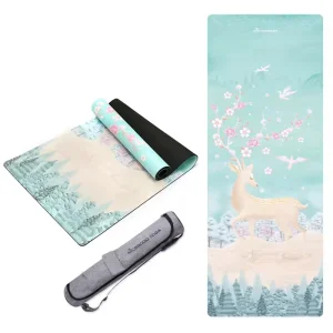 Full Printing Customize Shape TPE Yoga Exercise Mat PU Suede Natural Rubber Yoga Mat