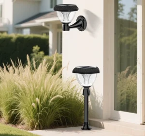 مصباح حديقة يعمل بالطاقة الشمسية LED صديق للبيئة مع تحكم ذكي