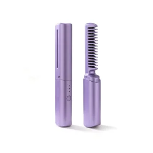 New Design Customized Portable Charging Cordless Curling Iron Professional Straightening Comb