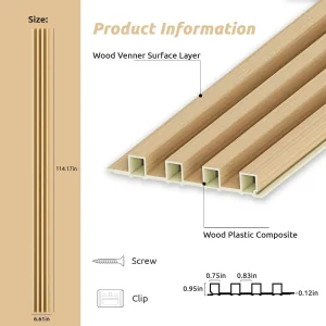 High-Quality Natural Wood Look WPC Wall Panels Waterproof