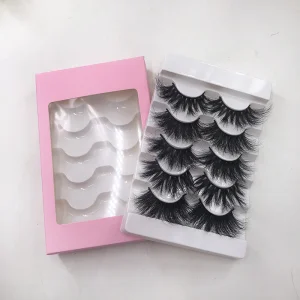 New Box Private Label Vendor Empty 5 Pairs Packaging Paper Box for Lashes Lash Box Packaging for Strip Lashes