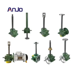 Swl 1t 5t Manual Screw Lifter Customized Lifting Height 300mm 800mm Worm / Helical Gear Screw Jack