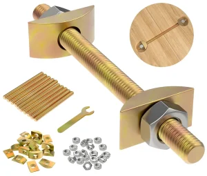 M6 Steel Furniture Screws and Nuts Kit Assorted Wooden Dowel & Barrel Nut for Bed Frame