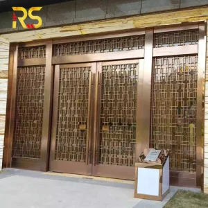 Foshan Stainless Steel Floor Spring Glass Door Exterior Front Entry Door Residential Luxury Front Double Entrance Door Design