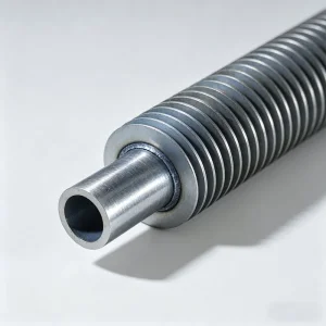 Tubo aleta espiral inoxidable
