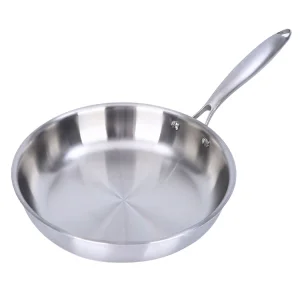 Non-Stick 304 Stainless Steel Triply Frying Pan With Induction Compatibility Oven Safe &amp; Dishwasher Safe
