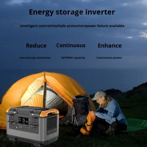 Off-grid Energy Storage Solar Power Generation System LiFePO4 Battery Pure Sine Wave Inverter 2400W 2000WH Integrated Machine