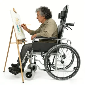 High Back Wheelchair Reclining Commode