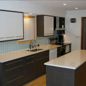 Diseños de gabinetes de cocina modernos, gabinetes de acero inoxidable, gabinete de acero, fregadero de cocina