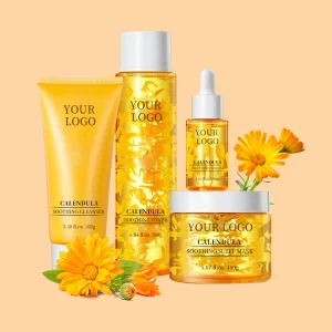 Calendula No Logo Whitening Facial Anti Acne Anti Aging Skin Oem Custom Private Label Skin Care Set for Women