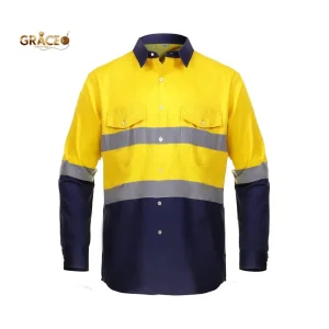 Clase ANSI personalizada 3 Logo personalizado resistente a las llamas, a prueba de fuego, alta visibilidad, ropa de trabajo protectora de seguridad
