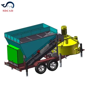 Concrete Machinery Compacted Portable Ready Mix Concrete Batching Plant