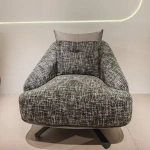 Modern Accented Swivel Reclining Armchair