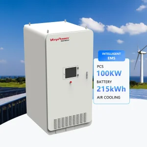 All in One Solar ESS PCS EMS 50kW 100kW 100kWh 200KWh Outdoor IP54 Class Commercial Solar Energy Battery Storage System