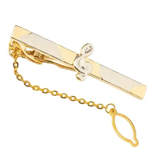 OEM China Factory Mens Accessories Classic Design Business Gold Musical Tie Clip With Chain TL0024 Manufacturers, Suppliers