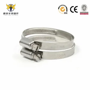 German Type Hose Clamp with Label Automotive Hose Clamp Stainless Steel Car Clamp