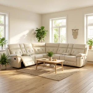 Frank Modern Space-saving Recliner Corner Sofa