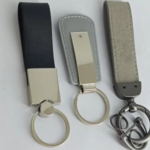 Cheap Custom Leather Blank Logo 3D Souvenir Wholesale Promotional Key Chain Custom Embossed Leather Logo Keyring Keychain