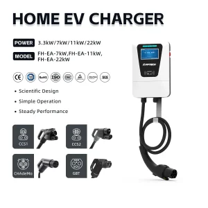 High-Performance IP54 Rated Electric Car Charger for Global Use