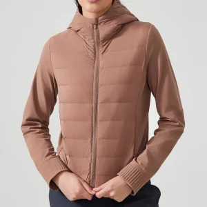 Winter Short Waterproof Lightweight Down Jacket Zipper Stand Warm Fitness Sports Coat