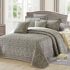 Luxury Bedspread Set Cotton Pillowcase King Size Comforter Quilted Blanket Bed Coverlets Cover Set Quilt Bedspreads 3PCS Set