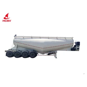 V Type 40-60 Ton Bulk Cement Tanker Semi-Trailer 4 Axle Steel Powder Bulker Truck with Sale Semi-Trailer Transport