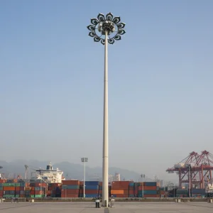 Galvanização a quente de aço Tengfei 15m Iluminação de mastro alto comercial