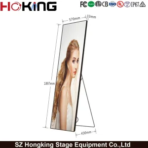 Seamless Splicing Digital P1.86/P2/P2.5/P3 Indoor/Outdoor Full Color LED Advertising Video Screen Shopping Mall Mirror Poster Stand Display for Restaurant