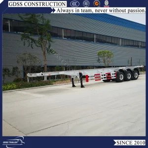 Three Fuwa Axles Container Chassis Frame 40FT Semi Trailer