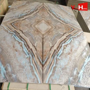 Gilting Series High Glossy PVC Stone Composite Wall Panel UV Marble Sheet