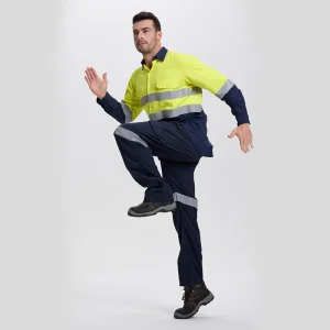 Camisa de trabajo de seguridad contra incendios para hombres, camisa de soldadura para trabajadores
