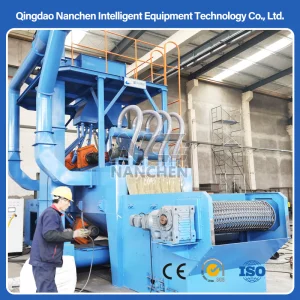 High Quality Automatic China Industrial Alloy Wheel Wire Mesh Belt Shot Blasting Machine \/Wheel Abrator for Metallic