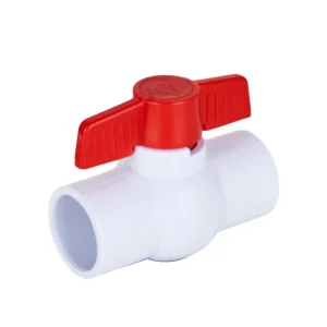 China 3/4” PVC Porcelain White Round Compact Ball Valve