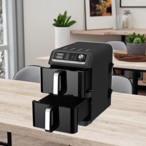 20L Large Capacity Electric Air Fryer Oven, Double Layer Oil-Free Fryer With Digital Touch Control For Home &amp; Hotel Use