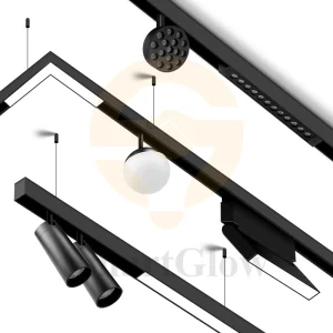 Tuya Smart Intelligent System Apartment Villa Decoration Lighting Stretch Ceiling Soft Film Profile Magnetic Track Light 220V