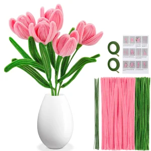 Xieli Vietnam Mother's Day DIY Chenille Stems Tulip Bouquet Kit Pipe Cleaners Craft