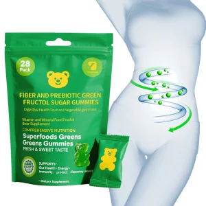 OEM Fiber and Prebiotic Green Fructol Sugar Gummy