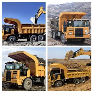 Heavy Frame Large Rigid Haul Giant Mining Dump Truck Compact Open Body with Engine &amp; Gearbox 61m Capacity 90t Load Weight