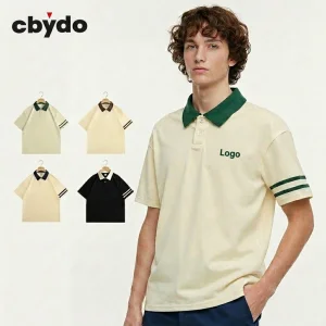 Japanese College Style Pure Cotton Breathable for Advertising Shirt Embroidered Company Polo Shirts Embroidered Staff Uniform