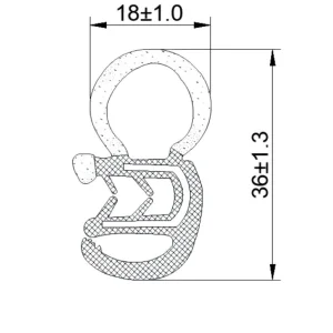 High Quality Custom Rubber Door Seal Compound Sealing Strip Pb53 for Car