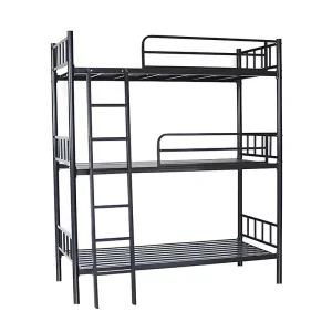 Simple Style Queen Size Kids Bunk Bed, Good Quality Metal Frame Suitable for School Dormitory and Home Bedroom Use